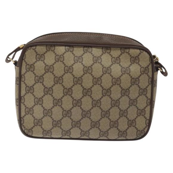 GUCCI GG Supreme Shoulder Bag PVC Beige Gold Auth BA2835 - Picture 2 of 16